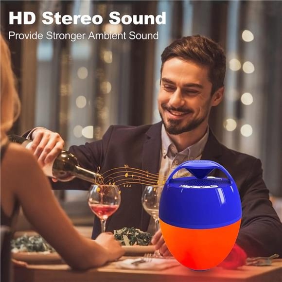 Portable Bluetooth Pool Speaker,Hot Tub Speaker with Colorful Lights,IP68 - Picture 5 of 5